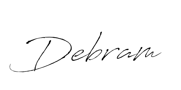 Debram stylish signature style. Best Handwritten Sign (Antro_Vectra) for my name. Handwritten Signature Collection Ideas for my name Debram. Debram signature style 6 images and pictures png