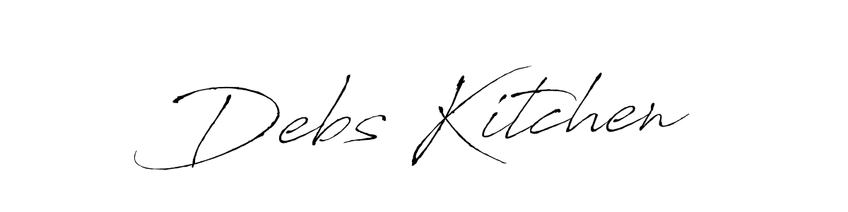 Create a beautiful signature design for name Debs Kitchen. With this signature (Antro_Vectra) fonts, you can make a handwritten signature for free. Debs Kitchen signature style 6 images and pictures png