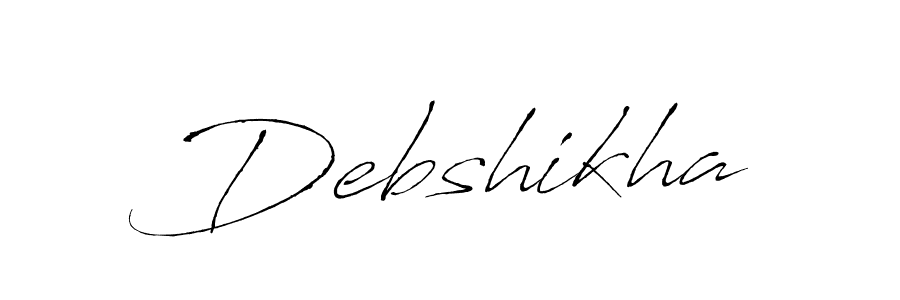 How to make Debshikha name signature. Use Antro_Vectra style for creating short signs online. This is the latest handwritten sign. Debshikha signature style 6 images and pictures png