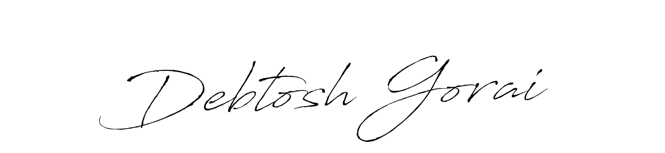 Create a beautiful signature design for name Debtosh Gorai. With this signature (Antro_Vectra) fonts, you can make a handwritten signature for free. Debtosh Gorai signature style 6 images and pictures png