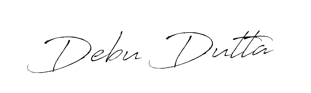 Design your own signature with our free online signature maker. With this signature software, you can create a handwritten (Antro_Vectra) signature for name Debu Dutta. Debu Dutta signature style 6 images and pictures png