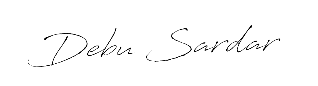 Make a beautiful signature design for name Debu Sardar. With this signature (Antro_Vectra) style, you can create a handwritten signature for free. Debu Sardar signature style 6 images and pictures png