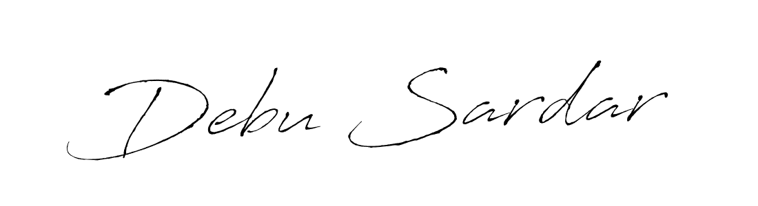 Create a beautiful signature design for name Debu Sardar. With this signature (Antro_Vectra) fonts, you can make a handwritten signature for free. Debu Sardar signature style 6 images and pictures png