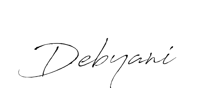 Debyani stylish signature style. Best Handwritten Sign (Antro_Vectra) for my name. Handwritten Signature Collection Ideas for my name Debyani. Debyani signature style 6 images and pictures png