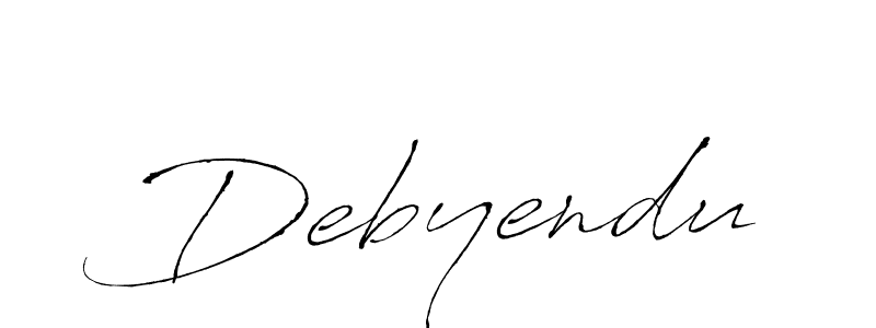 How to make Debyendu signature? Antro_Vectra is a professional autograph style. Create handwritten signature for Debyendu name. Debyendu signature style 6 images and pictures png