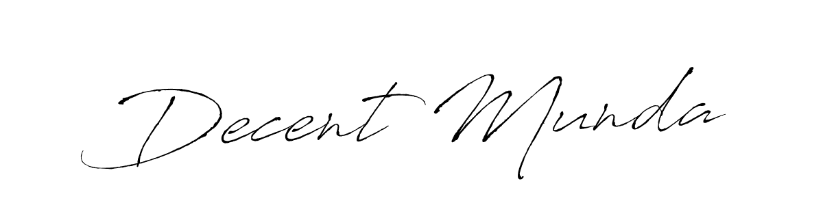 Decent Munda stylish signature style. Best Handwritten Sign (Antro_Vectra) for my name. Handwritten Signature Collection Ideas for my name Decent Munda. Decent Munda signature style 6 images and pictures png