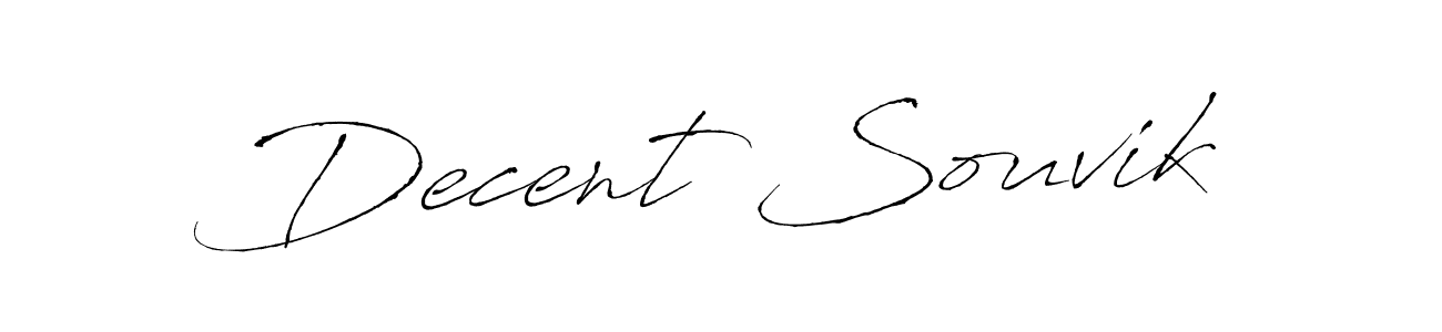 You should practise on your own different ways (Antro_Vectra) to write your name (Decent Souvik) in signature. don't let someone else do it for you. Decent Souvik signature style 6 images and pictures png