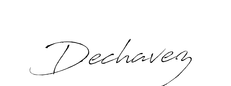 Make a beautiful signature design for name Dechavez. With this signature (Antro_Vectra) style, you can create a handwritten signature for free. Dechavez signature style 6 images and pictures png