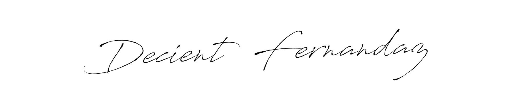Design your own signature with our free online signature maker. With this signature software, you can create a handwritten (Antro_Vectra) signature for name Decient  Fernandaz. Decient  Fernandaz signature style 6 images and pictures png