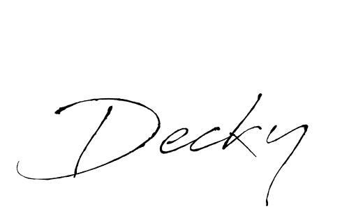 Also we have Decky name is the best signature style. Create professional handwritten signature collection using Antro_Vectra autograph style. Decky signature style 6 images and pictures png