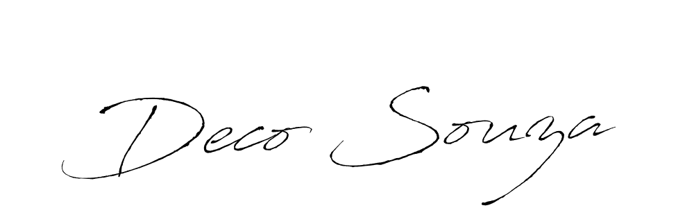 How to make Deco Souza signature? Antro_Vectra is a professional autograph style. Create handwritten signature for Deco Souza name. Deco Souza signature style 6 images and pictures png