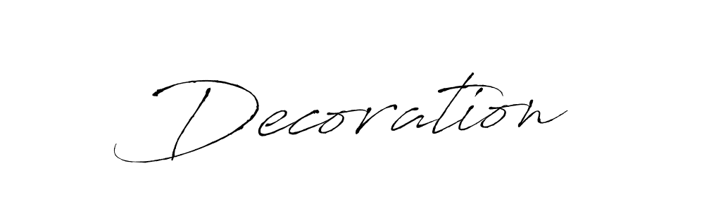 Use a signature maker to create a handwritten signature online. With this signature software, you can design (Antro_Vectra) your own signature for name Decoration. Decoration signature style 6 images and pictures png
