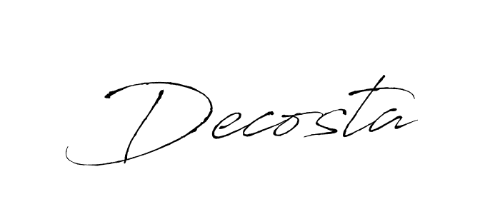 Antro_Vectra is a professional signature style that is perfect for those who want to add a touch of class to their signature. It is also a great choice for those who want to make their signature more unique. Get Decosta name to fancy signature for free. Decosta signature style 6 images and pictures png