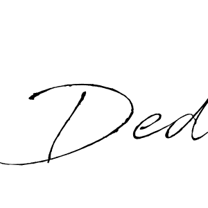 Design your own signature with our free online signature maker. With this signature software, you can create a handwritten (Antro_Vectra) signature for name Ded. Ded signature style 6 images and pictures png