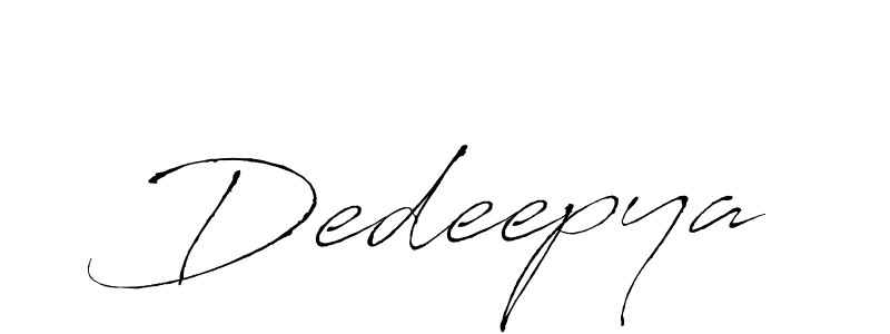 Make a beautiful signature design for name Dedeepya. With this signature (Antro_Vectra) style, you can create a handwritten signature for free. Dedeepya signature style 6 images and pictures png