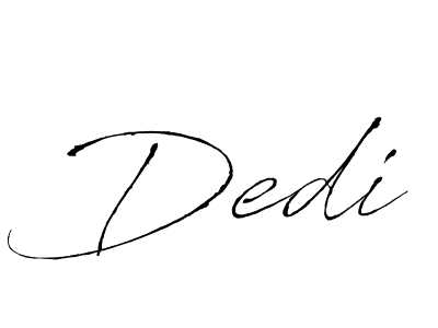 Make a beautiful signature design for name Dedi. With this signature (Antro_Vectra) style, you can create a handwritten signature for free. Dedi signature style 6 images and pictures png