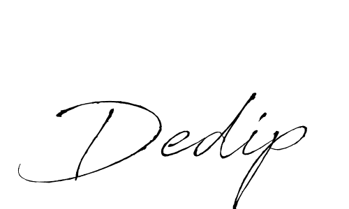 Design your own signature with our free online signature maker. With this signature software, you can create a handwritten (Antro_Vectra) signature for name Dedip. Dedip signature style 6 images and pictures png