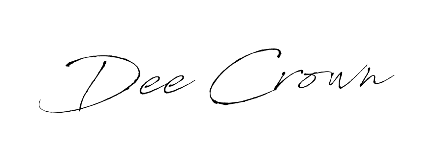 Create a beautiful signature design for name Dee Crown. With this signature (Antro_Vectra) fonts, you can make a handwritten signature for free. Dee Crown signature style 6 images and pictures png