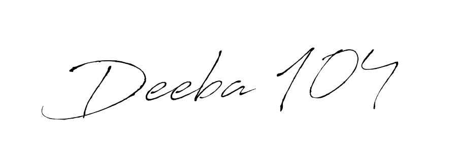 Use a signature maker to create a handwritten signature online. With this signature software, you can design (Antro_Vectra) your own signature for name Deeba 104. Deeba 104 signature style 6 images and pictures png