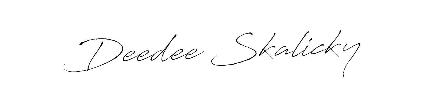 Also we have Deedee Skalicky name is the best signature style. Create professional handwritten signature collection using Antro_Vectra autograph style. Deedee Skalicky signature style 6 images and pictures png