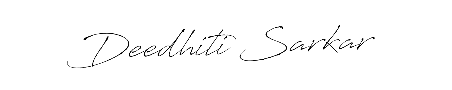 Create a beautiful signature design for name Deedhiti Sarkar. With this signature (Antro_Vectra) fonts, you can make a handwritten signature for free. Deedhiti Sarkar signature style 6 images and pictures png