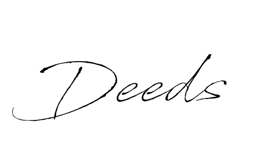 Design your own signature with our free online signature maker. With this signature software, you can create a handwritten (Antro_Vectra) signature for name Deeds. Deeds signature style 6 images and pictures png