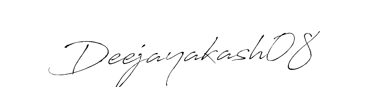 Make a short Deejayakash08 signature style. Manage your documents anywhere anytime using Antro_Vectra. Create and add eSignatures, submit forms, share and send files easily. Deejayakash08 signature style 6 images and pictures png