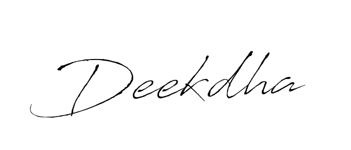 How to make Deekdha name signature. Use Antro_Vectra style for creating short signs online. This is the latest handwritten sign. Deekdha signature style 6 images and pictures png