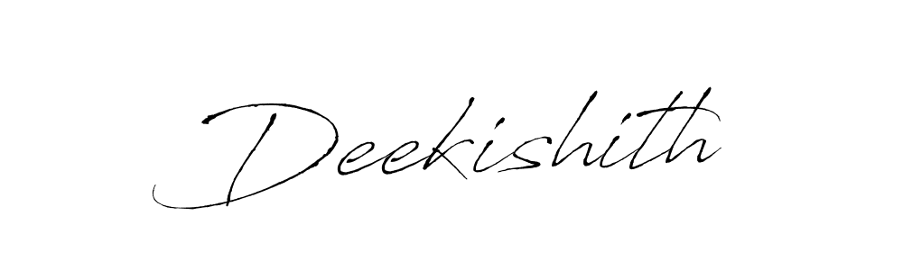 Design your own signature with our free online signature maker. With this signature software, you can create a handwritten (Antro_Vectra) signature for name Deekishith. Deekishith signature style 6 images and pictures png