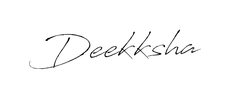 You should practise on your own different ways (Antro_Vectra) to write your name (Deekksha) in signature. don't let someone else do it for you. Deekksha signature style 6 images and pictures png