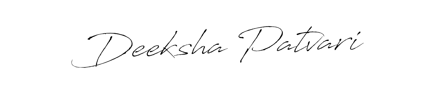 Make a beautiful signature design for name Deeksha Patvari. With this signature (Antro_Vectra) style, you can create a handwritten signature for free. Deeksha Patvari signature style 6 images and pictures png