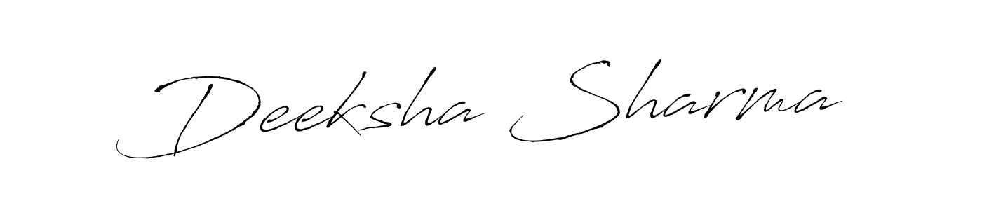 Deeksha Sharma stylish signature style. Best Handwritten Sign (Antro_Vectra) for my name. Handwritten Signature Collection Ideas for my name Deeksha Sharma. Deeksha Sharma signature style 6 images and pictures png