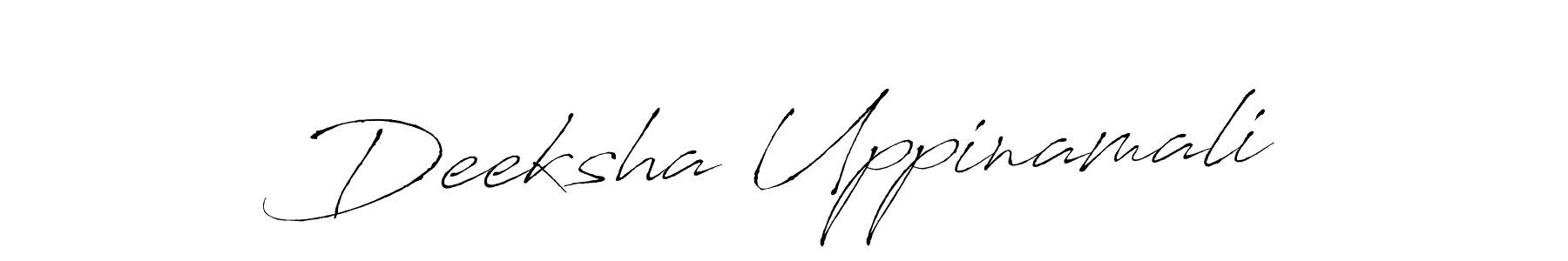 Similarly Antro_Vectra is the best handwritten signature design. Signature creator online .You can use it as an online autograph creator for name Deeksha Uppinamali. Deeksha Uppinamali signature style 6 images and pictures png