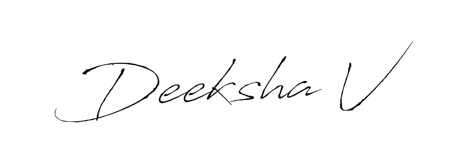 Also You can easily find your signature by using the search form. We will create Deeksha V name handwritten signature images for you free of cost using Antro_Vectra sign style. Deeksha V signature style 6 images and pictures png