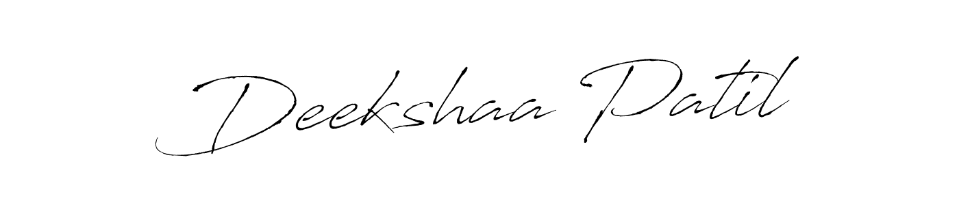 Create a beautiful signature design for name Deekshaa Patil. With this signature (Antro_Vectra) fonts, you can make a handwritten signature for free. Deekshaa Patil signature style 6 images and pictures png