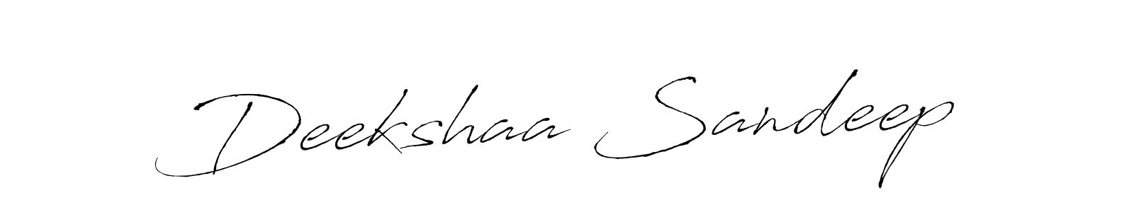 Antro_Vectra is a professional signature style that is perfect for those who want to add a touch of class to their signature. It is also a great choice for those who want to make their signature more unique. Get Deekshaa Sandeep name to fancy signature for free. Deekshaa Sandeep signature style 6 images and pictures png
