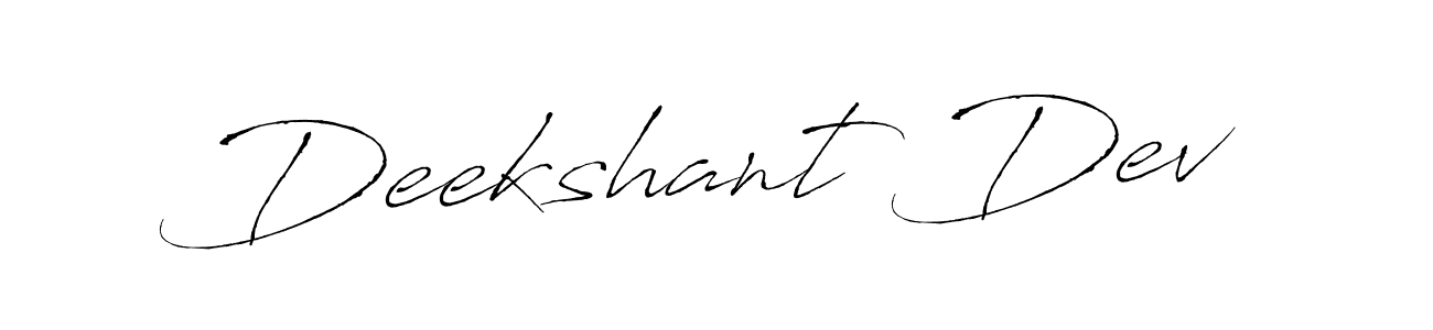 How to make Deekshant Dev signature? Antro_Vectra is a professional autograph style. Create handwritten signature for Deekshant Dev name. Deekshant Dev signature style 6 images and pictures png