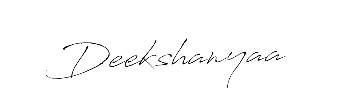 Make a beautiful signature design for name Deekshanyaa. With this signature (Antro_Vectra) style, you can create a handwritten signature for free. Deekshanyaa signature style 6 images and pictures png