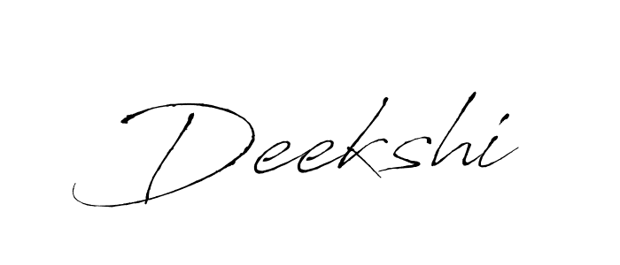 Use a signature maker to create a handwritten signature online. With this signature software, you can design (Antro_Vectra) your own signature for name Deekshi. Deekshi signature style 6 images and pictures png