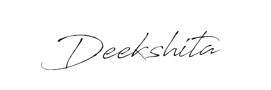 Create a beautiful signature design for name Deekshita. With this signature (Antro_Vectra) fonts, you can make a handwritten signature for free. Deekshita signature style 6 images and pictures png