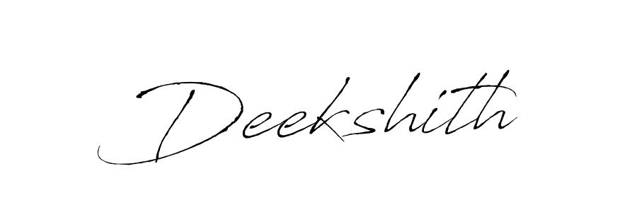 Make a beautiful signature design for name Deekshith. With this signature (Antro_Vectra) style, you can create a handwritten signature for free. Deekshith signature style 6 images and pictures png