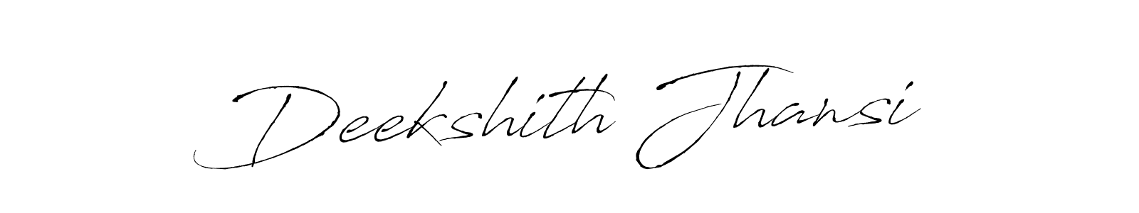 Create a beautiful signature design for name Deekshith Jhansi. With this signature (Antro_Vectra) fonts, you can make a handwritten signature for free. Deekshith Jhansi signature style 6 images and pictures png