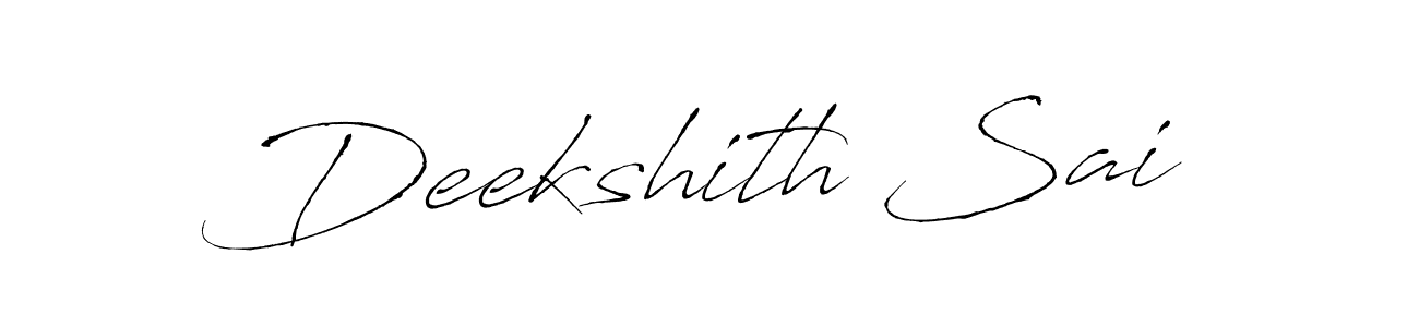 Use a signature maker to create a handwritten signature online. With this signature software, you can design (Antro_Vectra) your own signature for name Deekshith Sai. Deekshith Sai signature style 6 images and pictures png