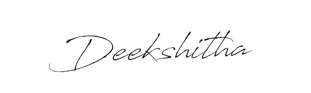 Make a beautiful signature design for name Deekshitha. With this signature (Antro_Vectra) style, you can create a handwritten signature for free. Deekshitha signature style 6 images and pictures png