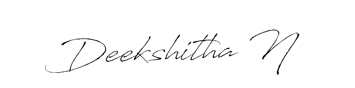 Use a signature maker to create a handwritten signature online. With this signature software, you can design (Antro_Vectra) your own signature for name Deekshitha N. Deekshitha N signature style 6 images and pictures png