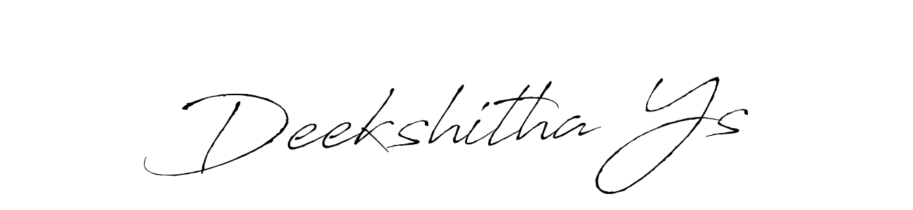 Create a beautiful signature design for name Deekshitha Ys. With this signature (Antro_Vectra) fonts, you can make a handwritten signature for free. Deekshitha Ys signature style 6 images and pictures png