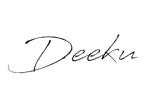 Design your own signature with our free online signature maker. With this signature software, you can create a handwritten (Antro_Vectra) signature for name Deeku. Deeku signature style 6 images and pictures png