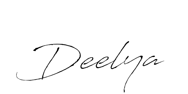 Design your own signature with our free online signature maker. With this signature software, you can create a handwritten (Antro_Vectra) signature for name Deelya. Deelya signature style 6 images and pictures png