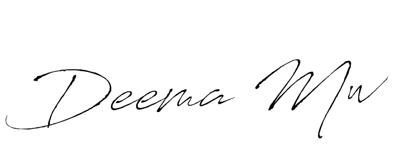 How to make Deema Mw name signature. Use Antro_Vectra style for creating short signs online. This is the latest handwritten sign. Deema Mw signature style 6 images and pictures png