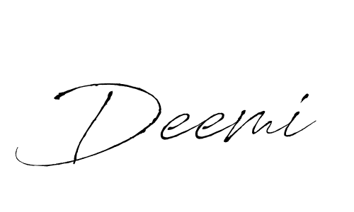 Deemi stylish signature style. Best Handwritten Sign (Antro_Vectra) for my name. Handwritten Signature Collection Ideas for my name Deemi. Deemi signature style 6 images and pictures png